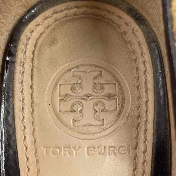 Tory Burch Astoria Leopard Print Calf Hair Leather wedge Size 6 - Picture 5 of 7